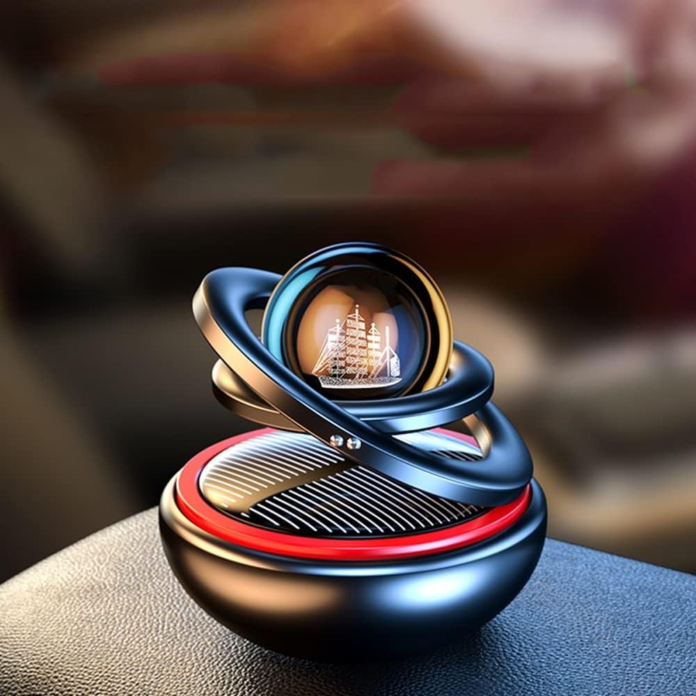 Solar Car Air Freshener Rotating Aromatherapy