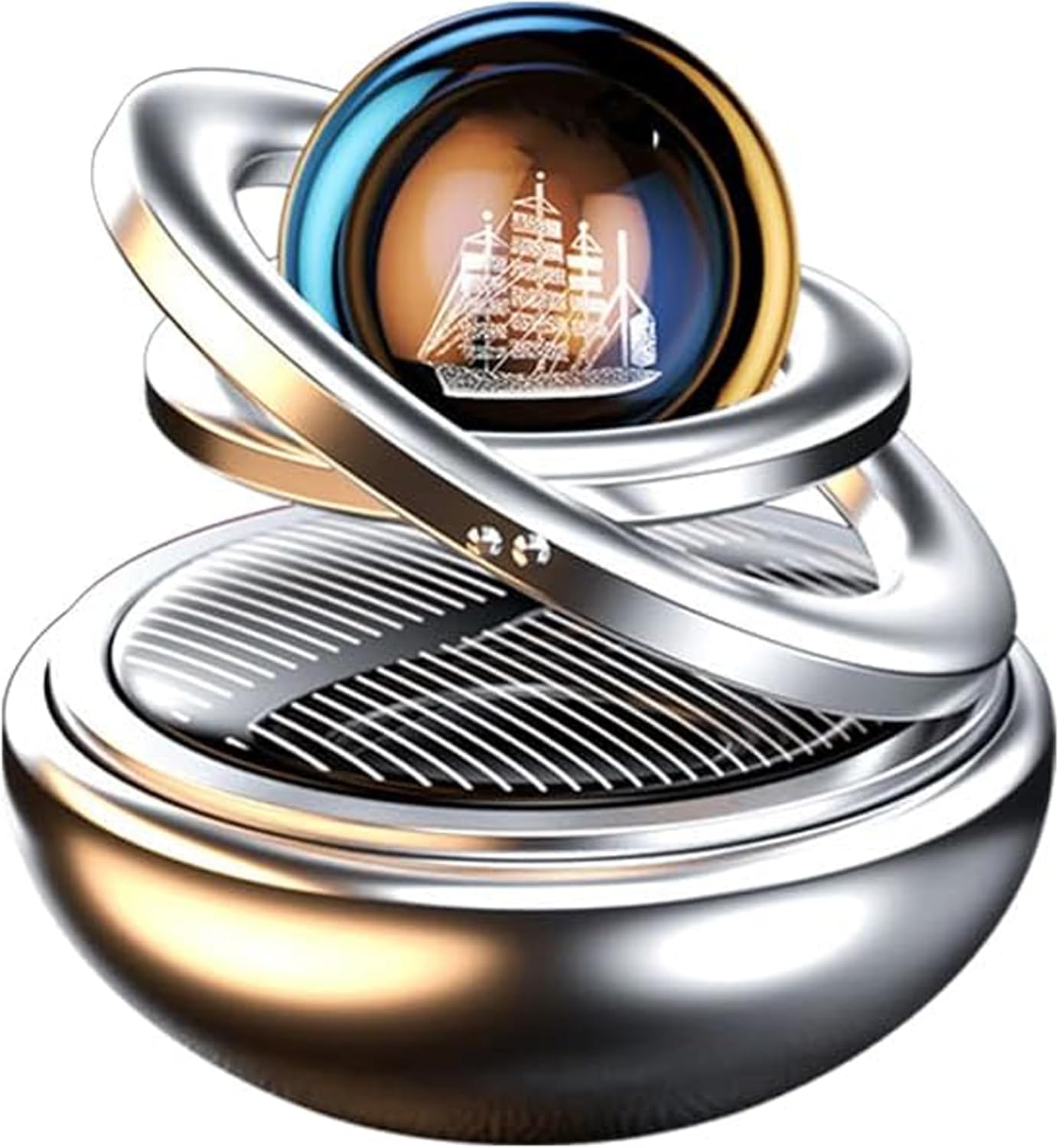 Solar Car Air Freshener Rotating Aromatherapy